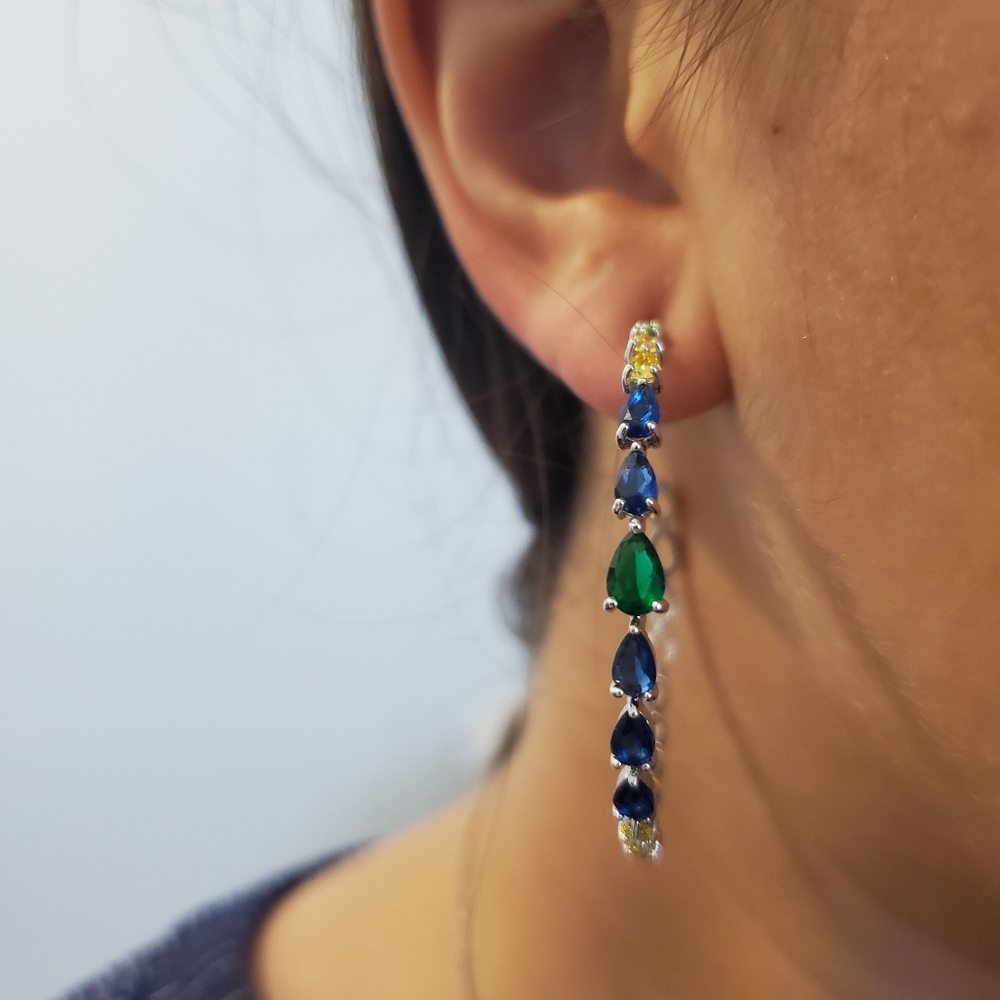 Gem stone hoops